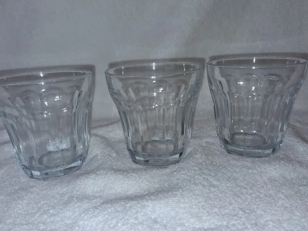 Palaks Whiskey Rock Low Ball high latte Pasabahce 10oz Panel VTG Glasses. Set 3